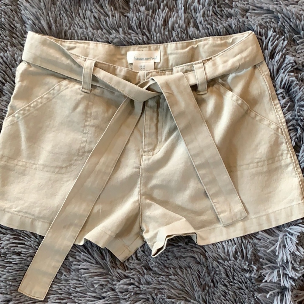 Between you and me, Girls linen shorts. Size 12
